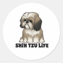 Shih Tzu Leben - Süße Hunde-Illustration