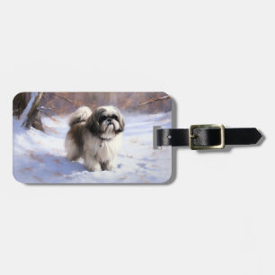 Shih Tzu Let It Snow Weihnachten Gepäckanhänger