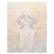Shih Tzu Lined - 8,5" x 11" Stationierblech