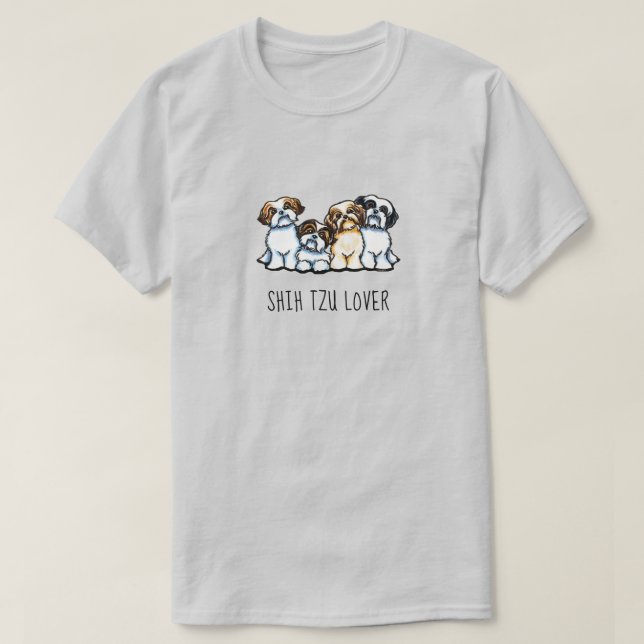 Shih Tzu Lover Personalisiert T-Shirt (Design vorne)