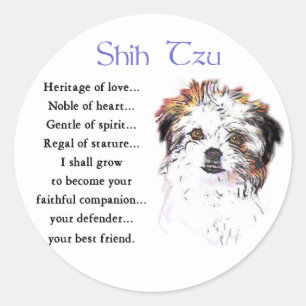 Shih Tzu Lovers Geschenke Runder Aufkleber