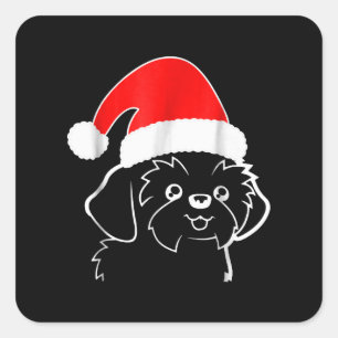 Shih Tzu Lovers Shih Tzu Ugly Weihnachtsgeschenk Quadratischer Aufkleber
