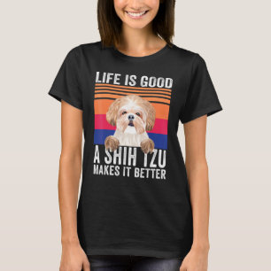 Shih Tzu Macht Dein Leben Gut Vintage T-Shirt