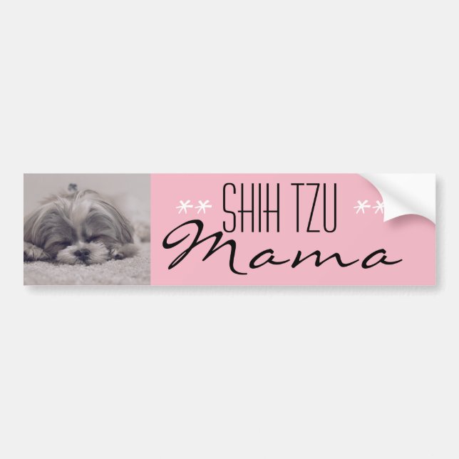 Shih Tzu Mama Autoaufkleber für Hunde-Mamas (Vorne)
