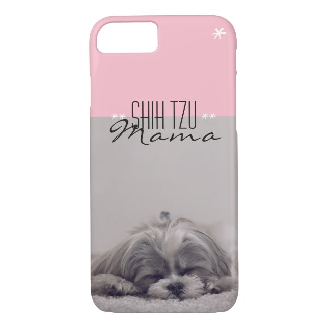 Shih Tzu Mama iPhone Case für Hunde-Mamas (Rückseite)