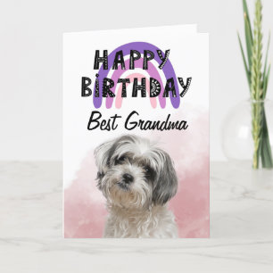 Shih Tzu Meilleure grand-mère Carte d'anniversaire