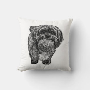 Shih Tzu mit Ball   Hundekunst-Wurfkissen Kissen