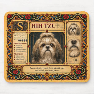 Shih Tzu, mittelalterliche Bestiarien-Kunst Mousepad