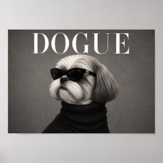 Shih Tzu Mode-Editorial-Hunde-Kunstprint Poster