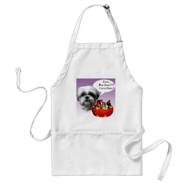 Shih Tzu (natürlich) Halloween Candy Schürze (Vorne)