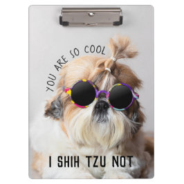 Shih Tzu Nicht lustige niedliche Hunde Liebhaber C Klemmbrett