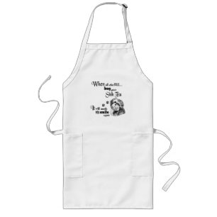 Shih Tzu niedlicher Hundslogan Lange Schürze