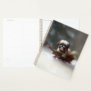 Shih Tzu Noël neige hiver