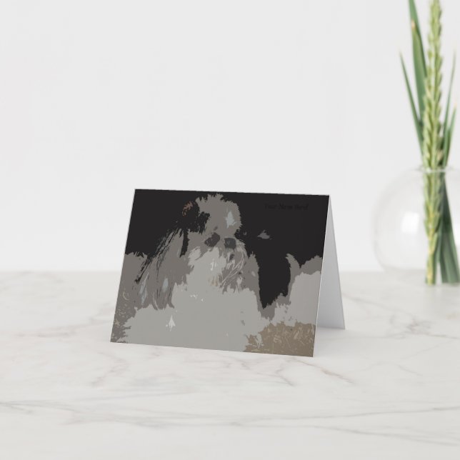 Shih Tzu Notecards Karte (Vorderseite)