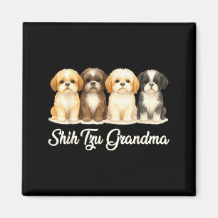Shih Tzu Oma Süßer Hund Liebhaber Geschenk Lustige Magnet