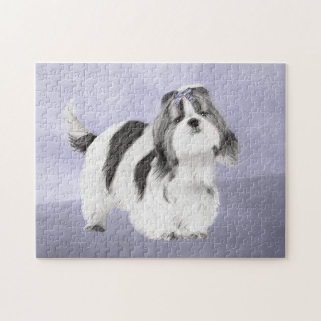 Shih Tzu Painting - Niedliche Original Dog Art (Horizontal)