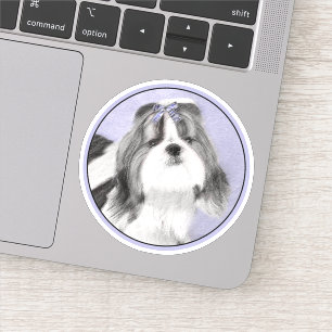 Shih Tzu Painting - Niedliche Original Dog Art Aufkleber