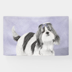 Shih Tzu Painting - Niedliche Original Dog Art Banner