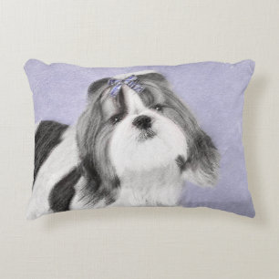Shih Tzu Painting - Niedliche Original Dog Art Dekokissen