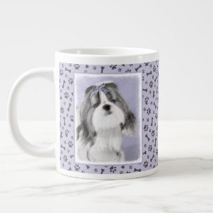 Shih Tzu Painting - Niedliche Original Dog Art Jumbo-Tasse