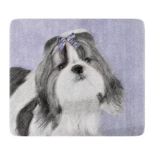 Shih Tzu Painting - Niedliche Original Dog Art Schneidebrett