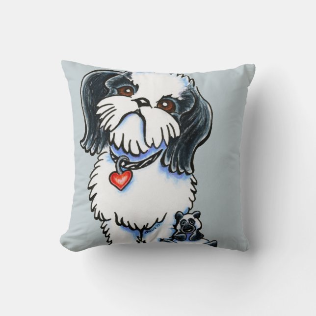Shih Tzu Panda Kissen (Vorderseite)