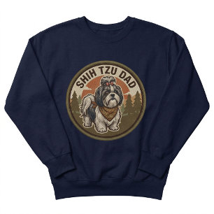 Shih Tzu Papa Crewneck Shih Tzu Hund Geschenk Vi Sweatshirt