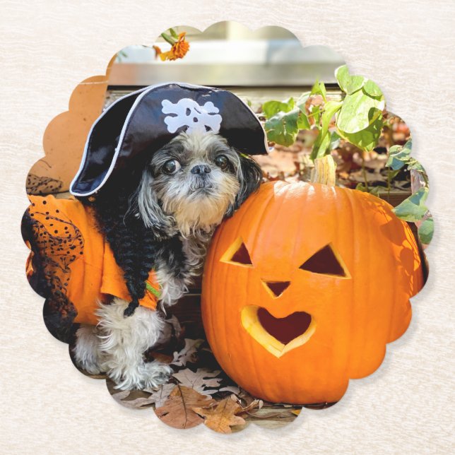 Shih Tzu Pirate Paper Untersetzer (Vorderseite)