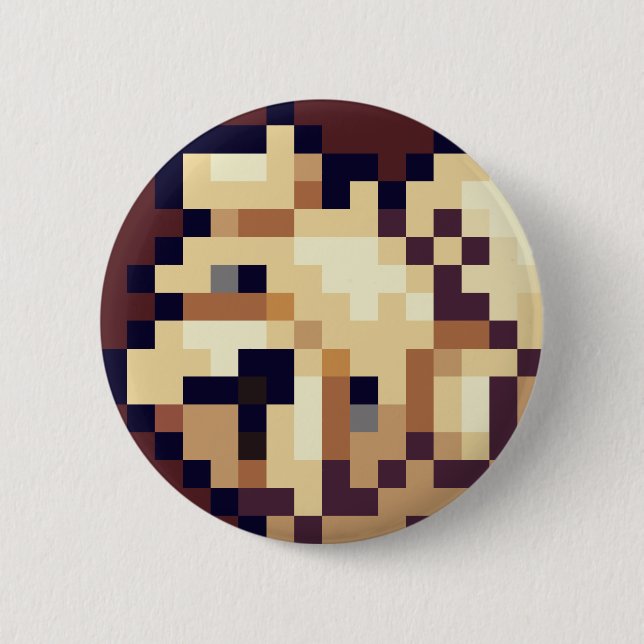 Shih-tzu pixelart button (Vorderseite)