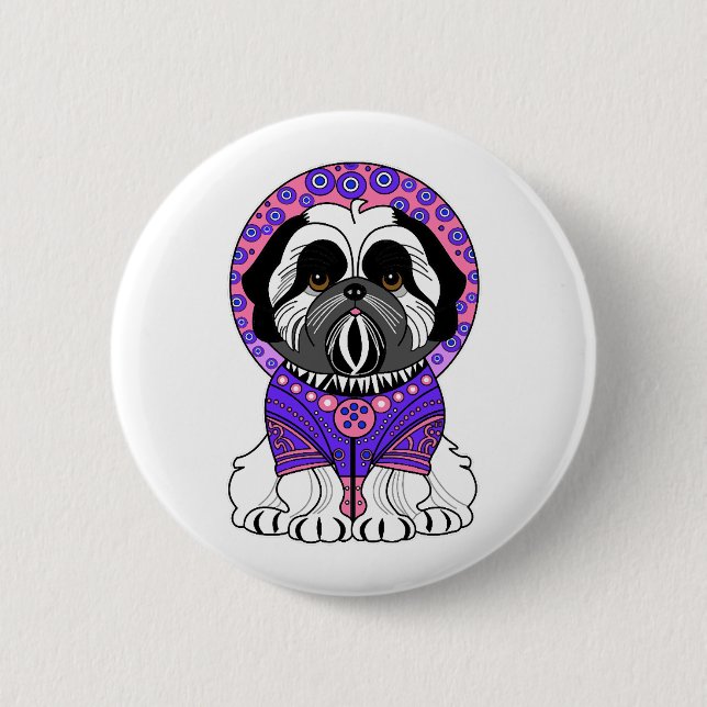 Shih Tzu Princess Button (Vorderseite)
