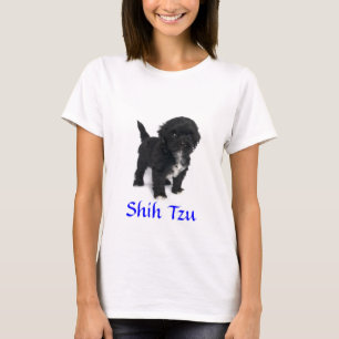 Shih Tzu Puppy Ladys Baby Doll Fit Tee Shirt