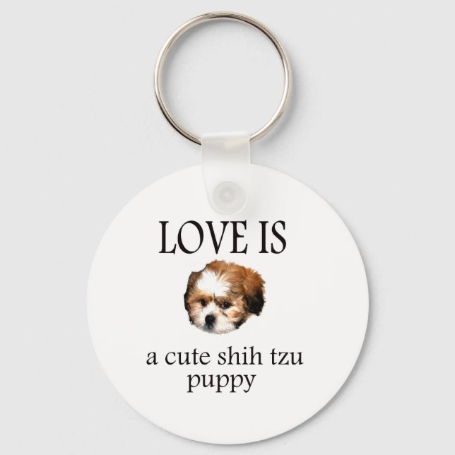 Shih Tzu Puppy Schlüsselanhänger (Vorderseite)