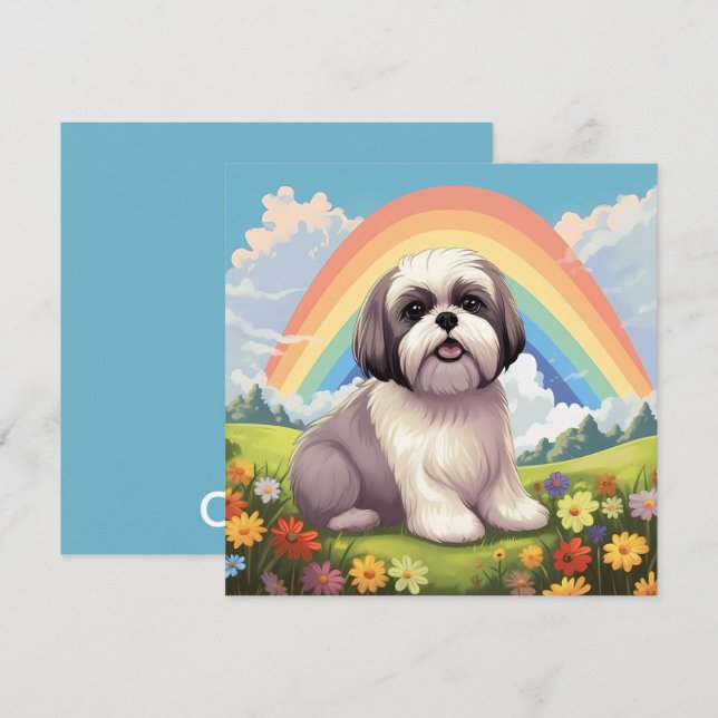 Shih Tzu Rainbow Bridge Custom Dog Name Beileid (Vorne/Hinten)