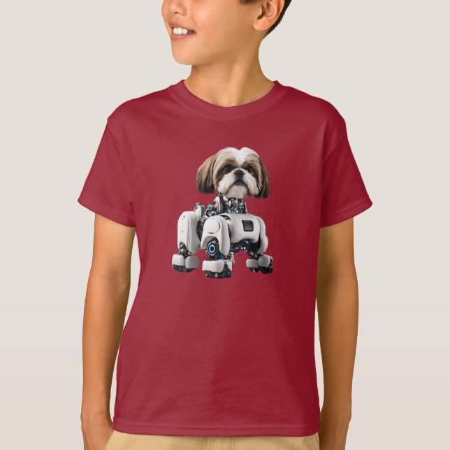 Shih Tzu Robot Kid's T - Shirt (Vorderseite)