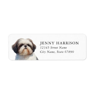 Shih Tzu Rücksendeadressetiketten