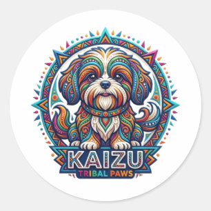 SHIH TZU RUNDER AUFKLEBER