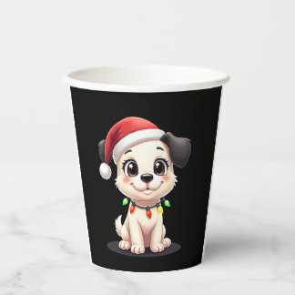 Shih Tzu Santa Christmas Tree Lights Xmas Dog Love Pappbecher