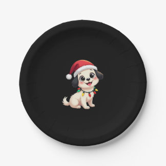 Shih Tzu Santa Christmas Tree Lights Xmas Dog Love Pappteller