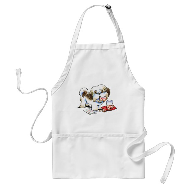 Shih Tzu Santa Cookie Diief Schürze (Vorne)