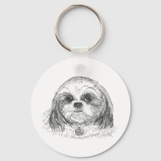 Shih Tzu Schlüsselanhänger (Vorderseite)