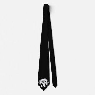 Shih Tzu schwarze u. weiße Krawatte