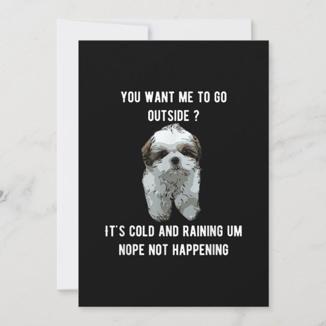 Shih Tzu | Shih Tzu, du Will mir, nach draußen zu  Dankeskarte (Vorderseite)
