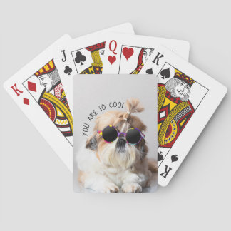 Shih Tzu Sie sind so Cool niedlicher Spaß Sonnenbr Spielkarten