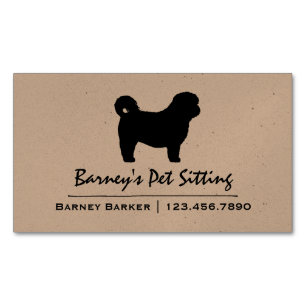 Shih-Tzu-Silhouette  Hundezucht Magnetische Visitenkarte
