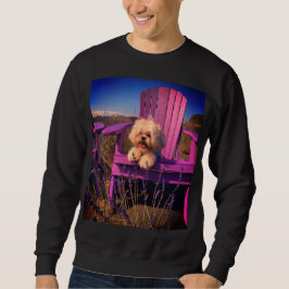 Shih Tzu Smiling in Field of Flowers (Dog Days) Sweatshirt