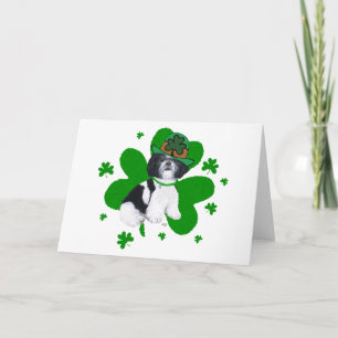 Shih Tzu St. Patricks Day auf Deutsch Karte