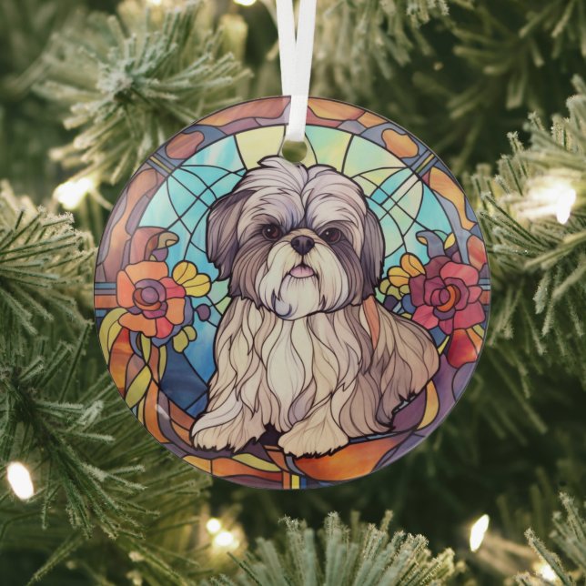 Shih Tzu Stains Ornament Aus Glas (InSitu)