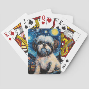 Shih Tzu Starry Night Spielkarten