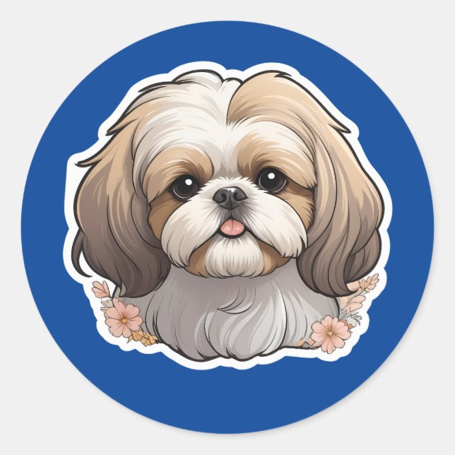 Shih Tzu Sticker (Vorderseite)
