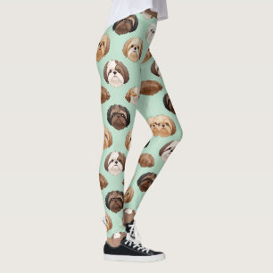 Shih Tzu Süßer Hund Liebhaber Muster Leggings